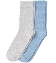 2 Paar Damen Komfort-Socken mit Bio-Baumwolle