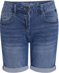 Damen Boyfriend-Jeansshorts mit Used-Effekt