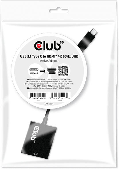 USB Typ C auf HDMI™ 2.0 UHD 4K60Hz aktiver Adapter