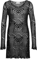 Damen Longpullover mit Ajour-Muster