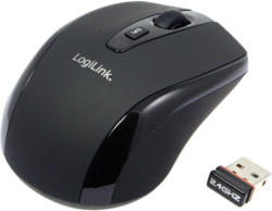 LogiLink Wireless Maus optisch Funk 2.4 GHz Mini, schwarz