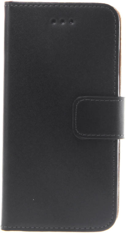 Slim Leder Book Tasche für IPhone 6 Plus, Schwarz