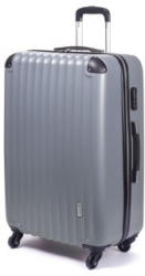 Hartschalen-Trolley Torronto 55 cm mit 4 Rollen silber