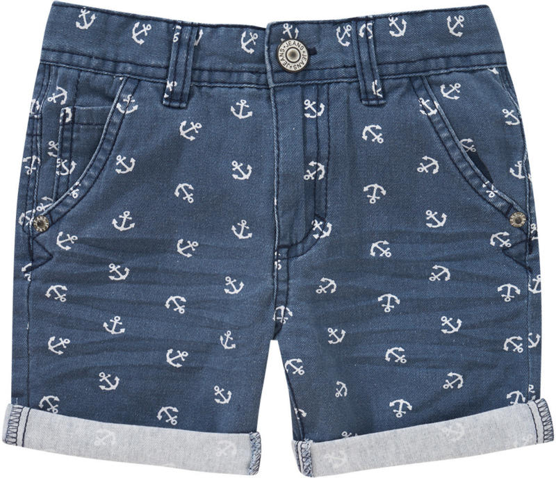 Jungen Shorts mit Anker-Allover