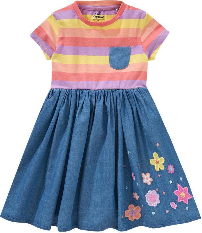 Mädchen Kleid mit Stickereien (Nur online)