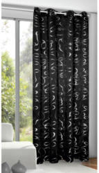 Ösenvorhang Dimout Linien schwarz ca. 135 x 245 cm