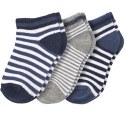 3 Paar Baby Sneaker-Socken mit Bio-Baumwolle (Nur online)