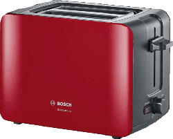 BOSCH TAT6A114 ComfortLine Toaster Rot/Anthrazit (1090 Watt, Schlitze: 2)