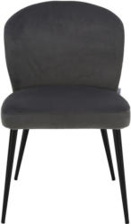 Stuhl In Metall, Textil Dunkelgrau