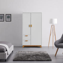 KLEIDERSCHRANK in weiß 'Milan'
