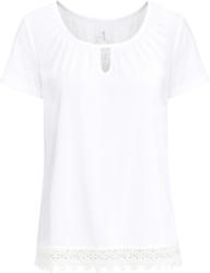 Damen T-Shirt mit Spitze am Saum
