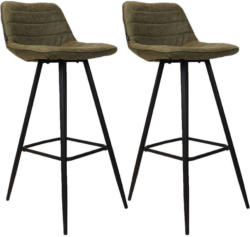 Barhocker-Set Jackson 2-er Set Olivgrün