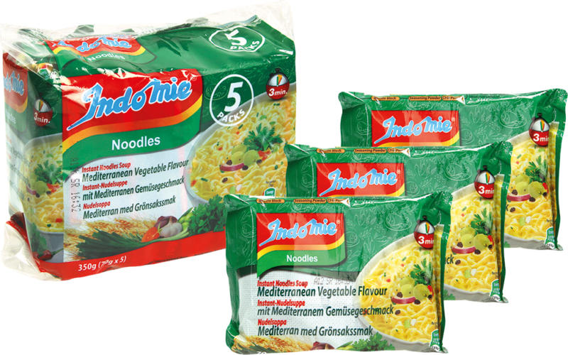 Instant-Nudelsuppe mit mediterranem Gemüsegeschmack 70gx5