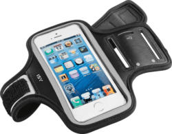 Sportarmband für Smartphones bis 5", schwarz (ISB-2001)