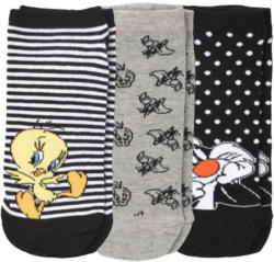 3 Paar Looney Tunes Sneaker-Socken im Set