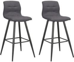 Barhocker-Set Sarah 2-er Set Anthrazit
