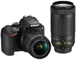 D3500 schwarz mit Objektiv AF-P VR DX 18-55mm und VR DX AF-P 70-300mm (VBA550K005)