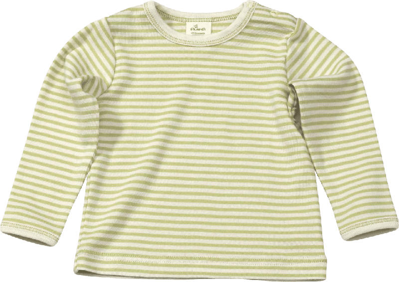 ALANA Baby Pullover, Gr. 68, in Bio-Schurwolle, Bio-Baumwolle und Seide, grün, natur, für Mädchen und Jungen