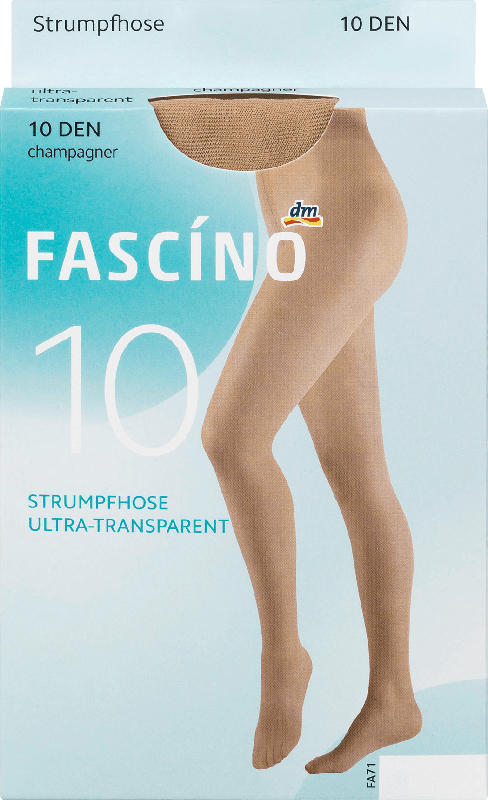 FASCÍNO Strumpfhose 10 den, champagner, Gr. 38/40