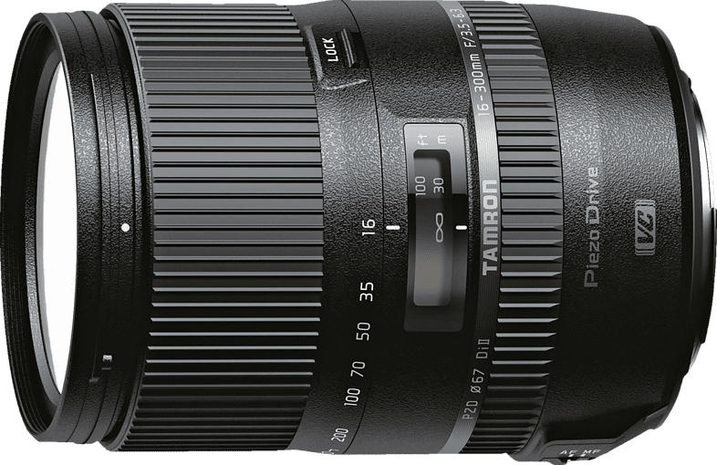 TAMRON AF 16 mm-300 mm f/3.5-6.3 Di II, PZD, VC (Objektiv für Nikon F-Mount, Schwarz)