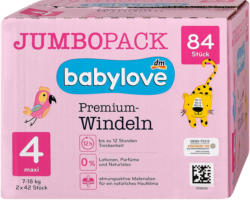 babylove Premium-Windeln Gr. 4 maxi (7-18 kg) Jumbo Pack