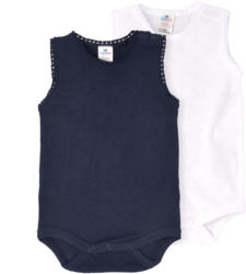 2 Baby Bodys mit Ajour-Muster