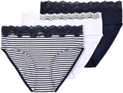 3 Damen Slips mit Spitzenbund
