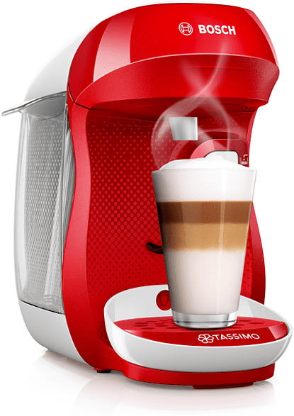 BOSCH TAS1006 Tassimo Happy Kaffeepadmaschine Red & White