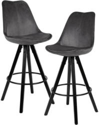 Barhocker-Set 2-Er Set Dunkelgrau