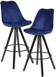 Barhocker-Set 2-Er Set Dunkelblau
