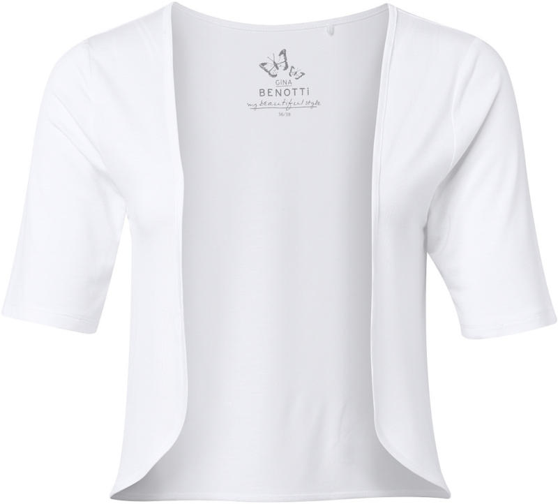 Damen Bolero in unifarben Weiß