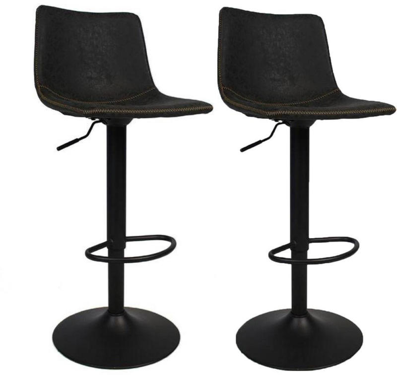 Barhocker-Set Texas 2-er Set Anthrazit