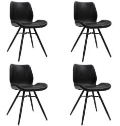 Stuhl-Set Barron 4-Er Set Schwarz