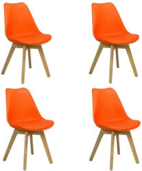 Stuhl-Set Woody 4-Er Set Orange