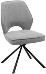 Stuhl in Metall, Textil Grau, Schwarz