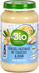 dmBio Menü Fenchel-Pastinake mit Couscous & Huhn