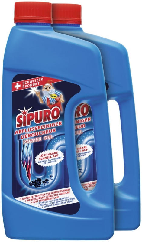 Sipuro Abflussreiniger Power Gel 2 x 1000 ml -