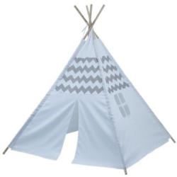 Indianerzelt Tipi 120 x 120 x 150 cm grau/weiß