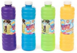 Nachfüllung für Seifenblasen 1 Liter verschiedene Farben