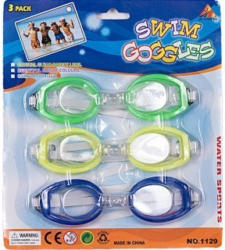 Schwimmbrillen-Set 3 Stück mehrere Farben
