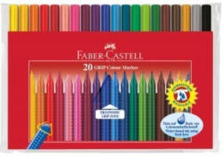 FABER-CASTELL Fasermaler GRIP Colour 20 Stück mehrere Farben