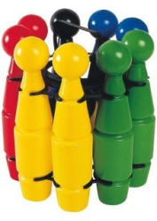 Kegelspiel mit 9 Kegeln und 2 Bällen