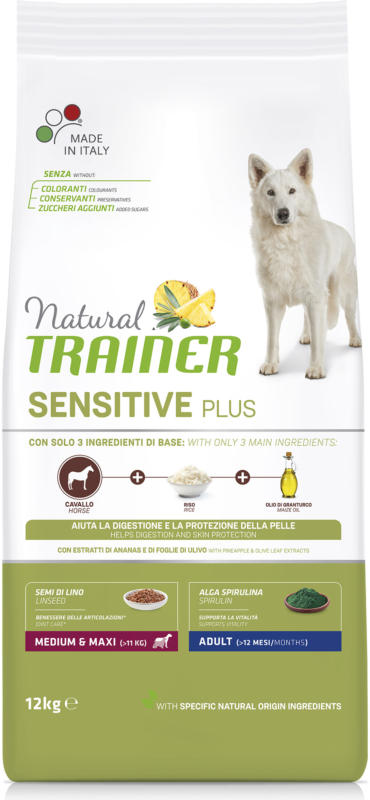 Trainer Nourriture pour chien Sensitive Plus Medium & Maxi Adult Cheval 12kg