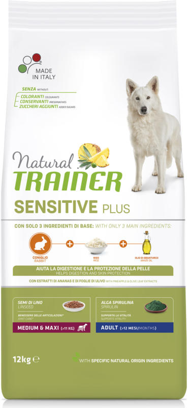 Trainer Hundefutter Sensitive Plus Medium & Maxi Adult Kaninchen 12kg