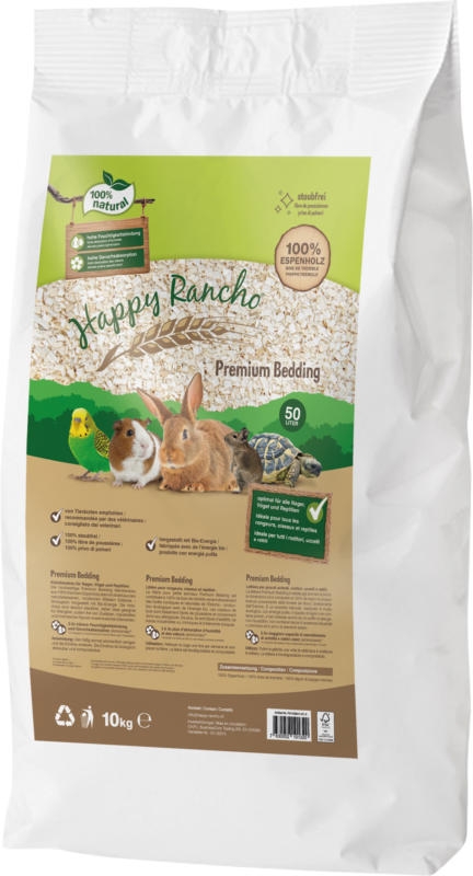 Happy Rancho Kleintierstreu Premium Bedding 50l / 10kg