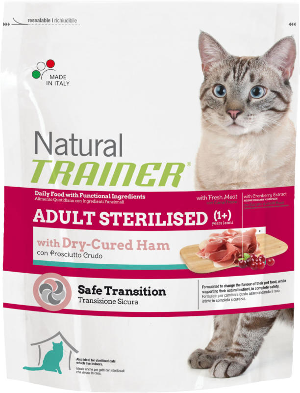 Trainer Feline Natural Sterilised Dry Ham 1.5kg