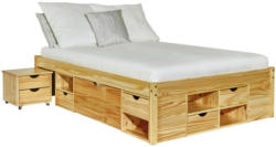 Stauraumbett 180/200 cm in Naturfarben