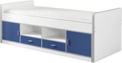 Stauraumbett Bonny 90x200 cm Weiß/Blau