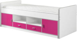 Stauraumbett Bonny 90x200 cm Weiß/Flieder