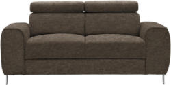 Zweisitzer-Sofa in Textil Dunkelbraun